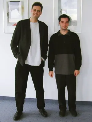 Chris Huelsbeck with Fabian del Priore Chris Huelsbeck with Fabian del Priore