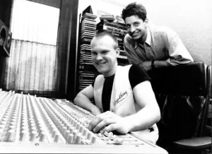 Thomas Detert with his colleague Mike in their old studio in 1996